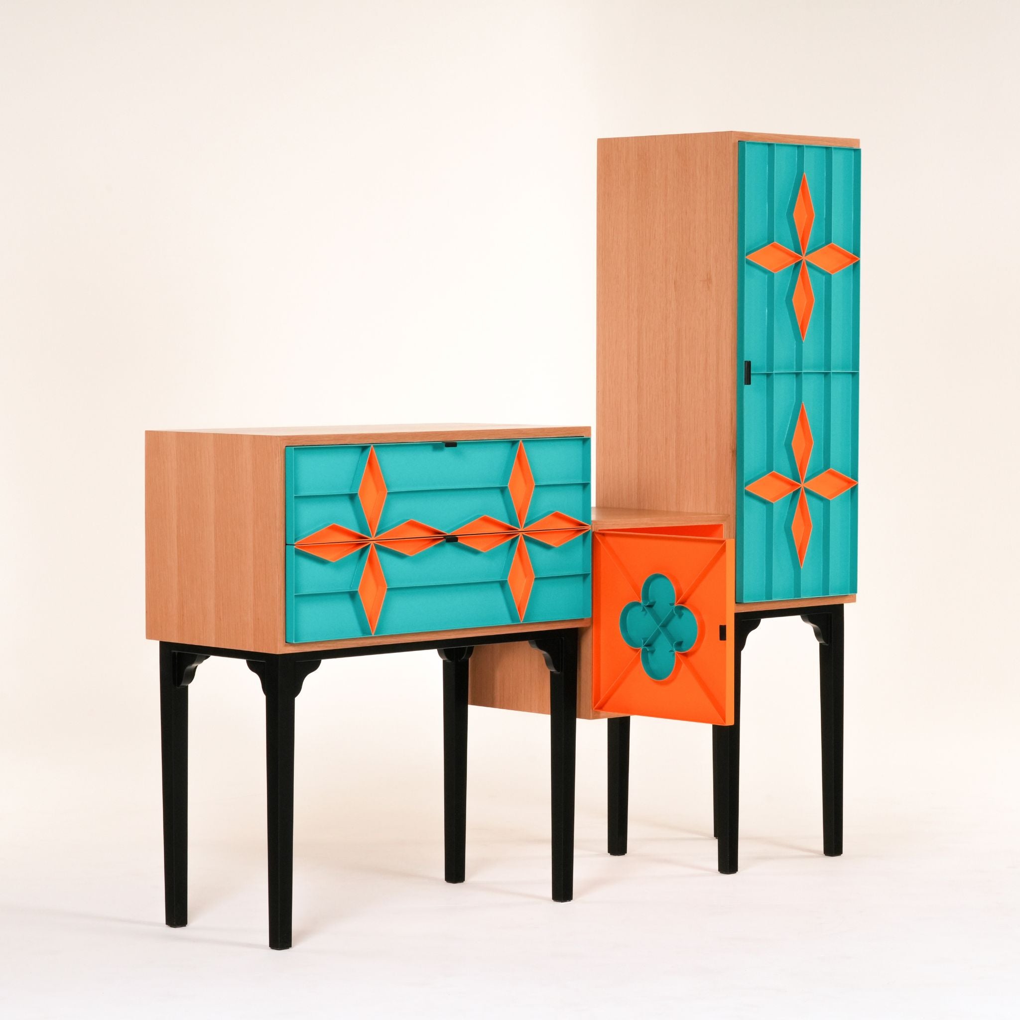 Al Bawaba Series: BO NAJ-MA Console Cabinet by Majid Al Bastaki