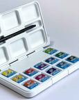 Van Gogh watercolour pocket box, 12 half pans, Vibrant Colours, art supplies at Tashkeel, detail