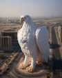 Falcon Inflatable by Jyo John Mulloor, digital print on Hahnemühle photo rag paper, 52 x 65 cm, Tashkeel