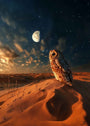 Guardian of the Night by Artist Group Illal, digital print on Hahnemühle photo rag paper, 70 x 50 cm, Tashkeel