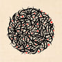 Embrace 4 by Wissam Shawkat, pigment inks on treated handmade paper, 60 x 60 cm, from Al Wissam Script at Tashkeel
