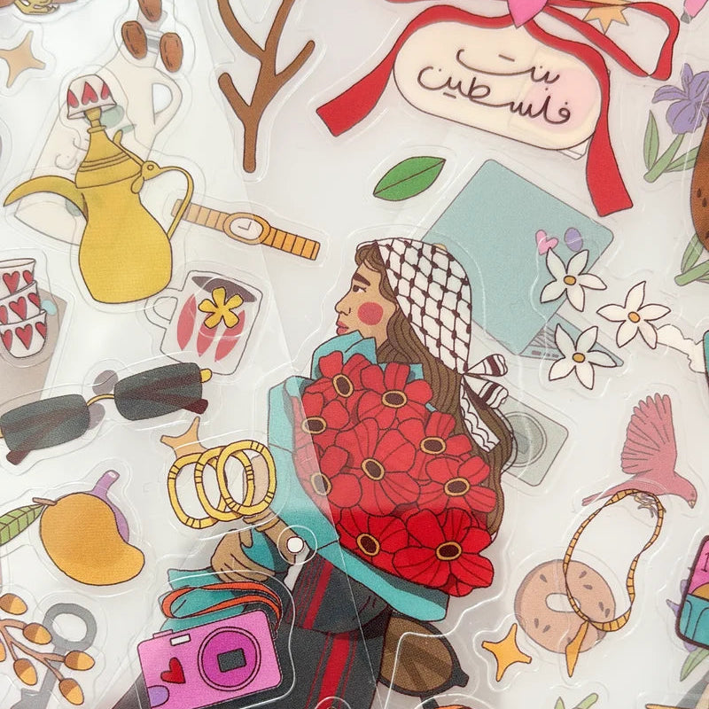 Palestinian Girl Sticker Sheet