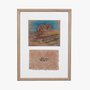 Echoes #1 by Moza Al Falasi, acrylic, graphite, watercolour, tea and coffee stains, 43 x 30 cm, from Unfolding at Tashkeel