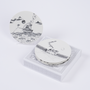 UAE Collection 1 Set of 4 Flat Small Plates, ceramic plates with UAE designs, Tasmeem Tashkeel
