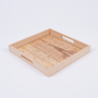 Wooden Tray, laser-engraved wooden serving tray with heritage pattern, Gerbou, Tashkeel