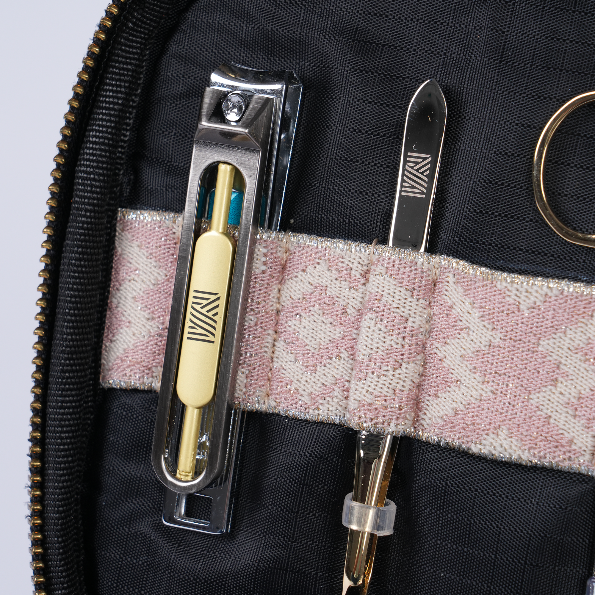 Herringbone Zip Around Toiletry Wash Bag