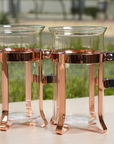 Copper & Glass Cup - Set of 2