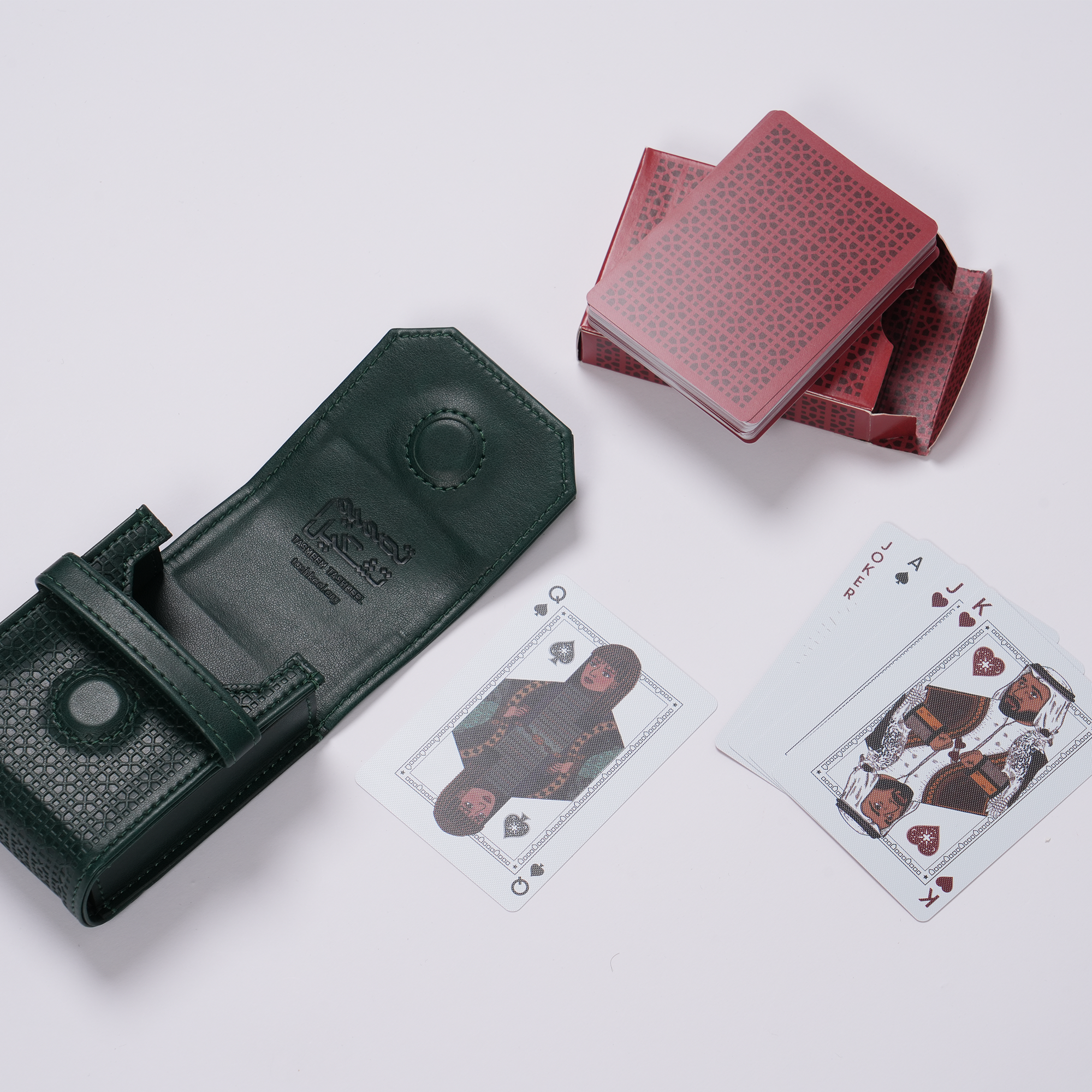 Playing Cards with Leather Pouch