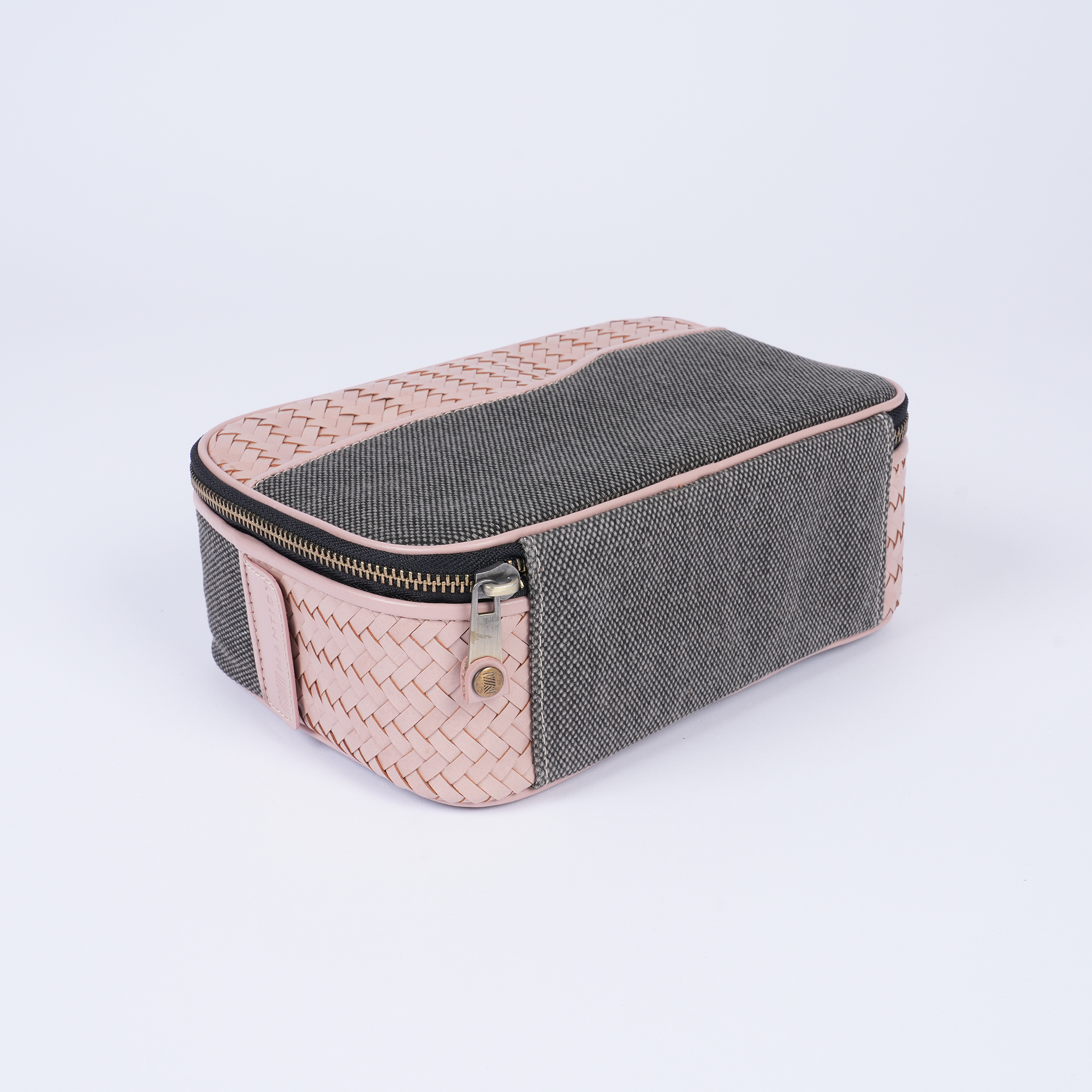 Herringbone Zip Around Toiletry Wash Bag