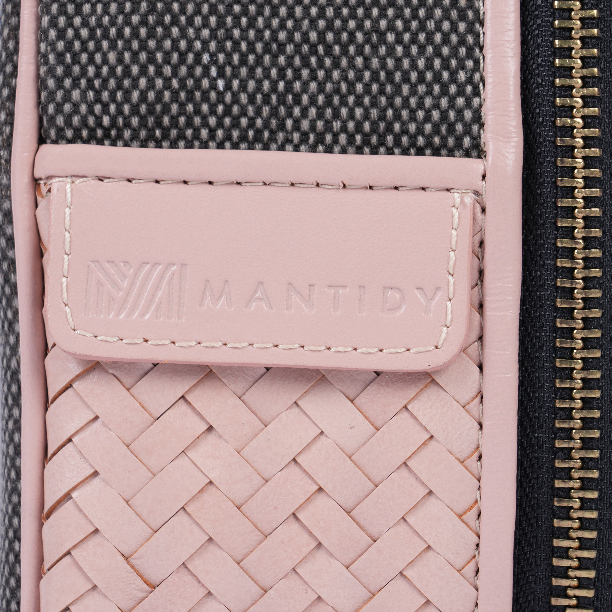Herringbone Zip Around Toiletry Wash Bag