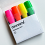 Monami Highlighters, fluorescent fade-resistant highlighter pens, art supplies at Tashkeel