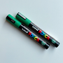 Posca Green Paint Marker Pen, water-based paint marker for many surfaces, art supplies at Tashkeel