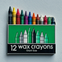 Ocaldo Wax Crayons, set of 12 non-smudge wax crayons for kids, art supplies at Tashkeel