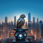 Robotic Falcon by Khalid Al Astad, digital print on Hahnemühle photo rag paper, 65 x 43.5 cm, Tashkeel
