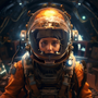 Astronaut by Moammer Jaber, digital print on Hahnemühle photo rag paper, 40 x 40 cm, Tashkeel