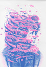 Self Reflections 1, 2026 by Sarah Khorbtli, risograph print, 29.7 x 42 cm, from Khali Balak Men RISO at Tashkeel