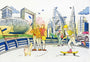A Day in Dubai, 2026 by Bassem Boules, risograph print, 42 x 29.7 cm, from Khali Balak Men RISO at Tashkeel