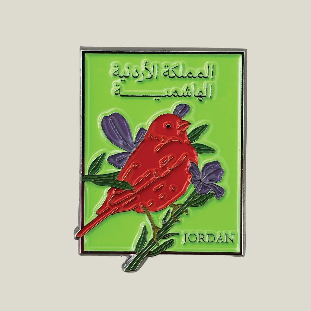 Jordanian Sinai Rosefinch Metal Sticker