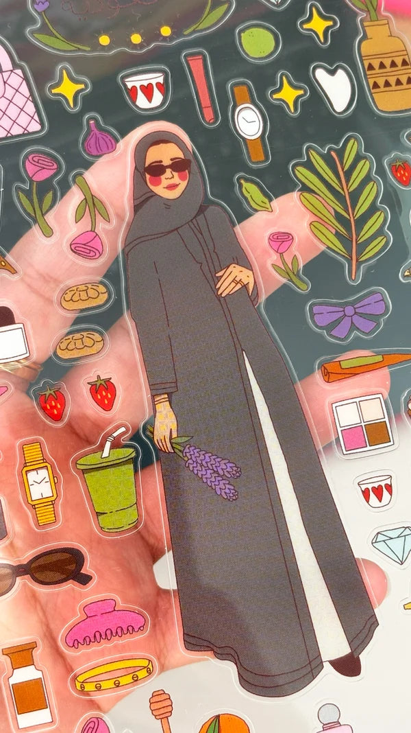 Saudi Girl Sticker Sheet