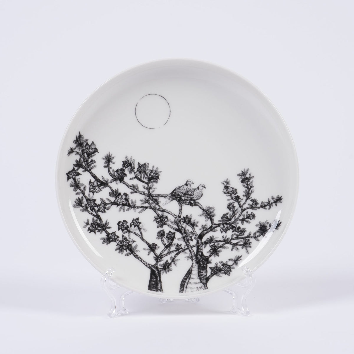 UAE Collection 2 Deep Small Plates by Gerbou – deep small plate with doves on a flowering tree