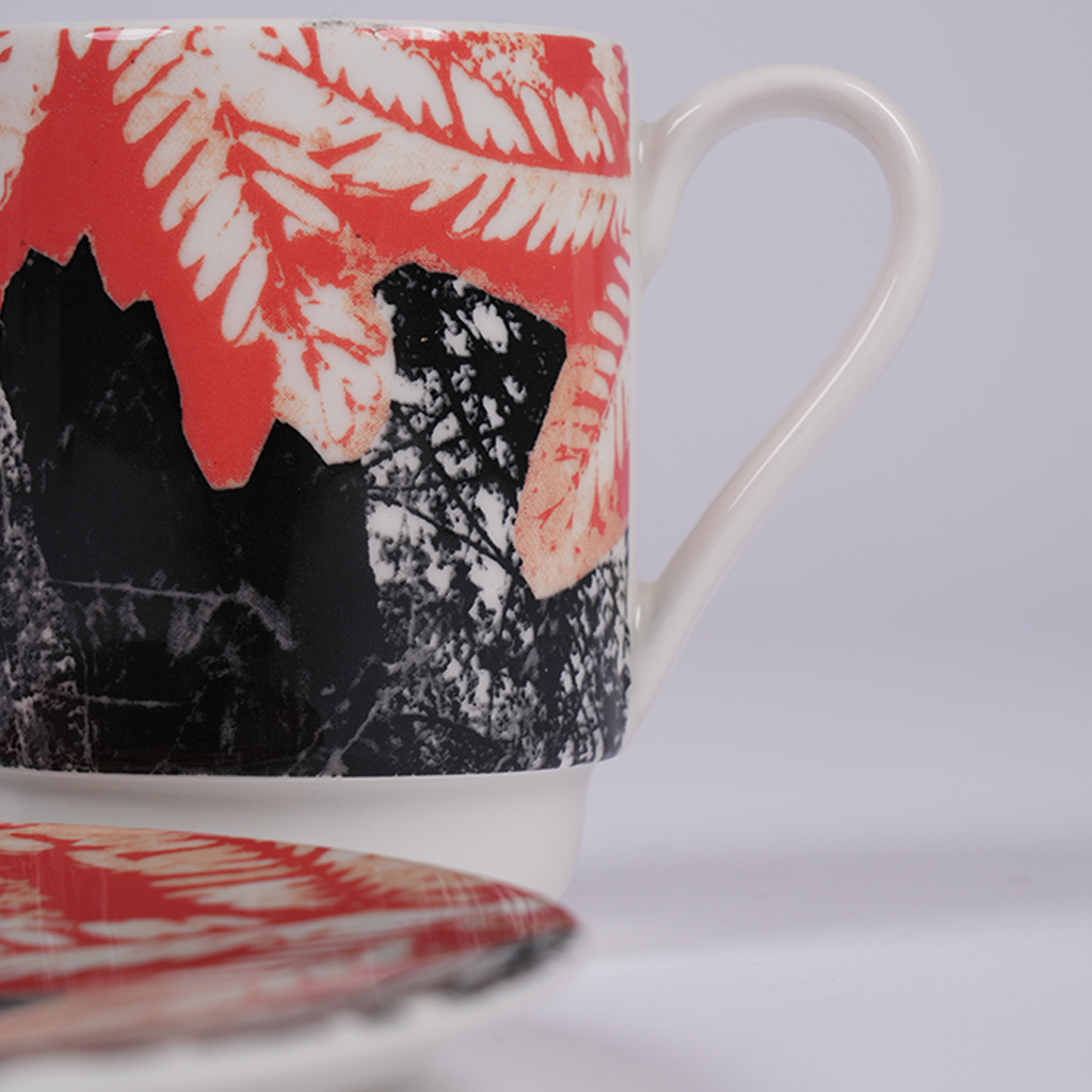 Ceramic mug featuring artwork by Moza Al Falasi from the Unfolding exhibition (view 5)