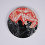 Set of four ceramic plates with Moza Al Falasi artwork from the Unfolding exhibition