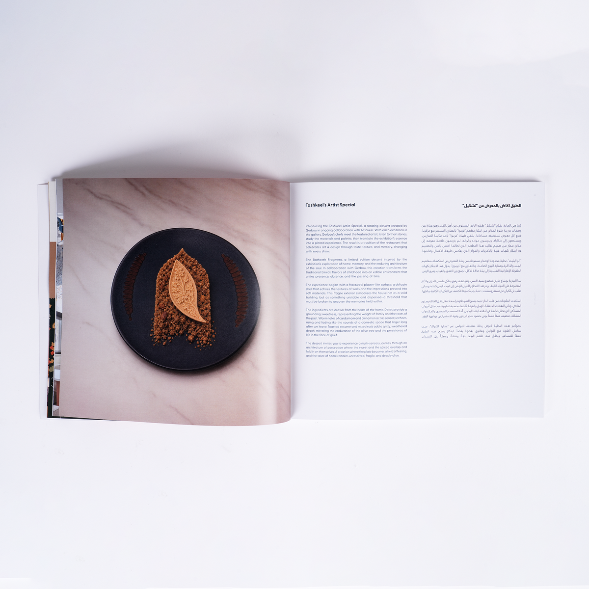 Unfolding exhibition catalogue by Moza Al Falasi, published by Tashkeel (view 2)
